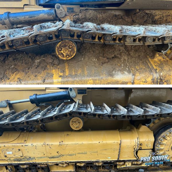 Construction equipment before and after