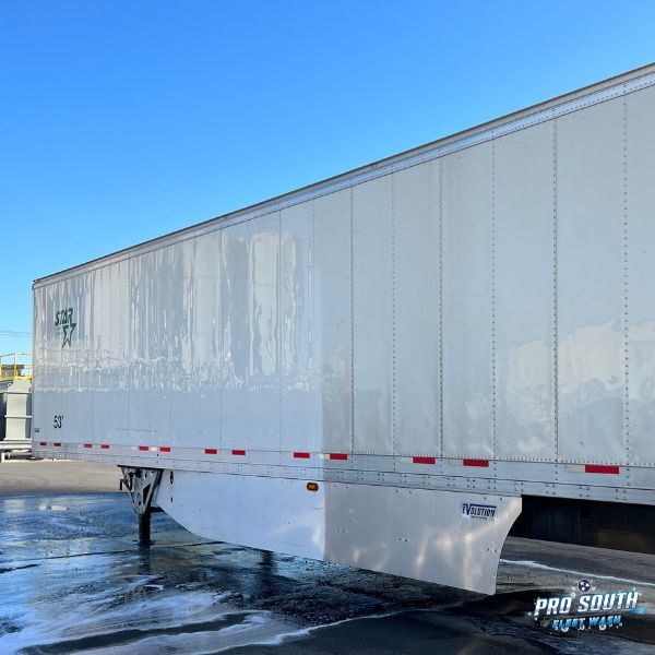 Before and After Pro South Fleet Wash Semi Truck Trailer 2